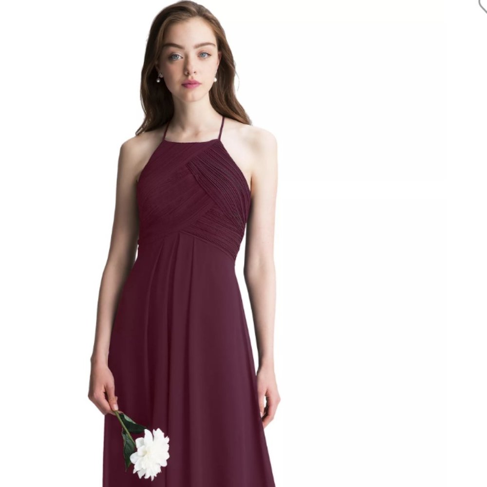 Bridesmaid Dress Bill Levkoff Wine Chiffon
